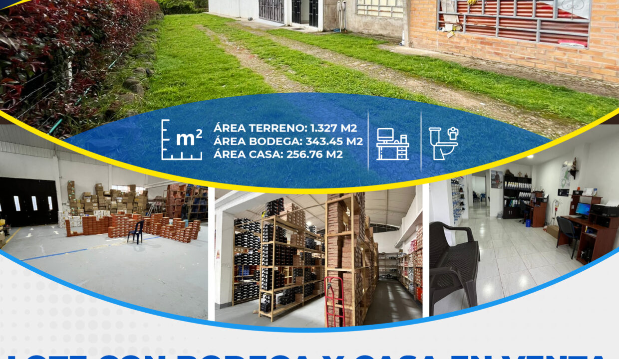 LOTE CON CASA Y BODEGA EN VENTA CABRERA