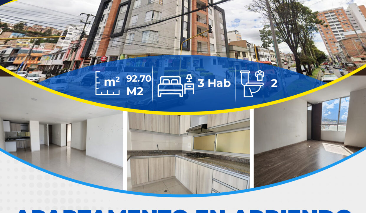 APARTAMENTO EN ARRIENDO EDIFICIO PORTAL SAN MIGUEL UBICADO EN LA AV. BOYACA 04 10 2024