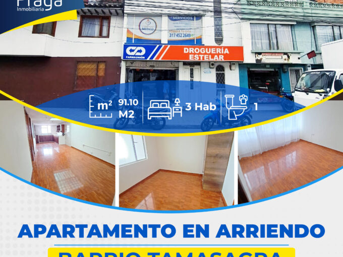 APARTAMENTO EN ARRIENDO BARRIO TAMASAGRA