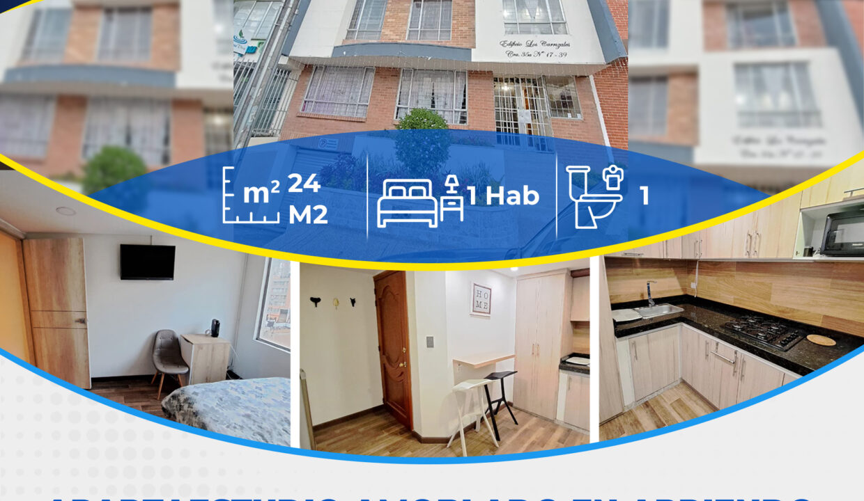 🏡 APARTAESTUDIO AMOBLADO EN ARRIENDO – EDIFICIO CARRIZAL, BARRIO PARANÁ ✨