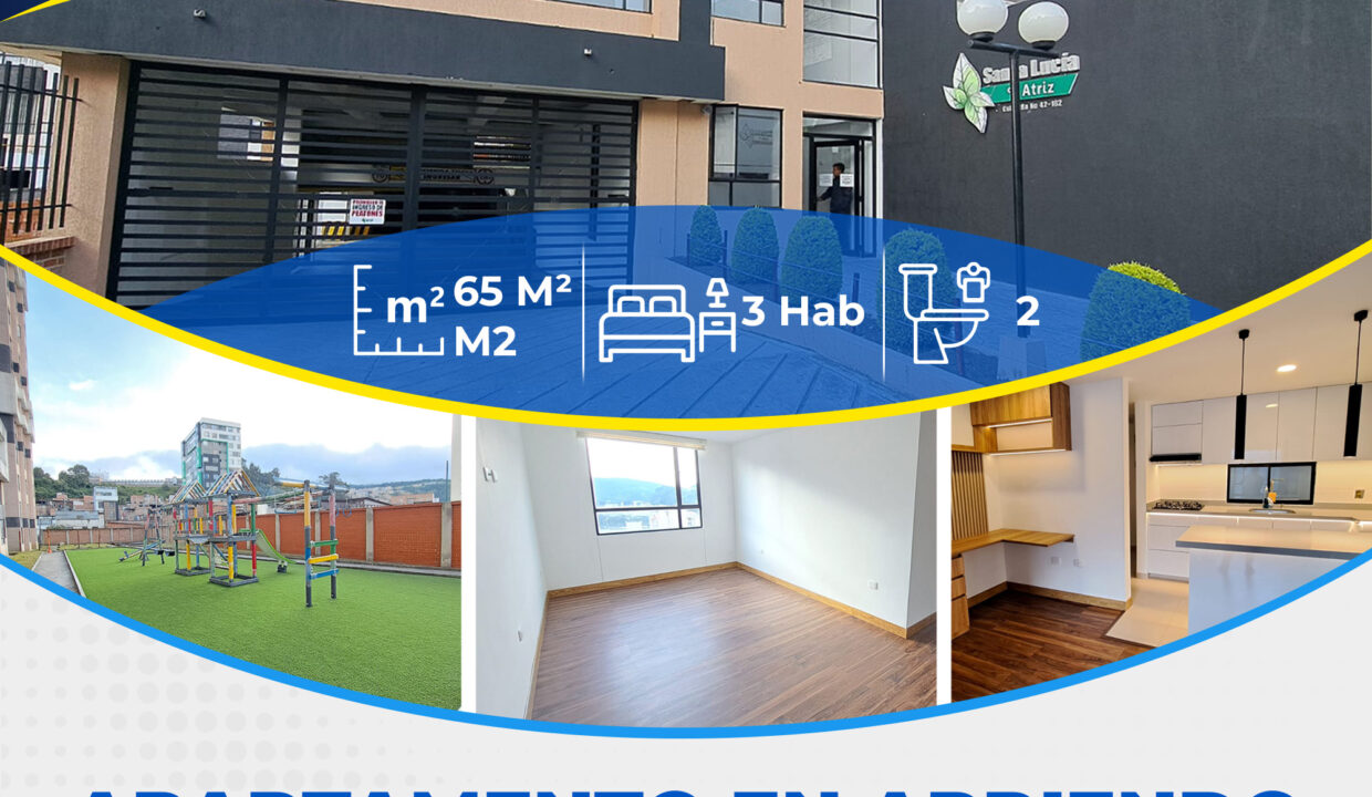 APARTAMENTO EN ARRIENDO – CONJUNTO SANTA LUCÍA DE ATRIZ ✨